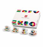 Подарочный сервиз эспрессо EXPO 2015 с цветными блюдцами, 4 шт.Серия illy приурочена к выставке EXPO 2015 в Милане. 